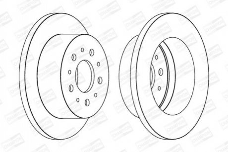 562526CH CHAMPION Диск тормозной задний (кратно 2шт.) Citroen Jumper (06-)/Fiat Ducato (06-)/Peuge