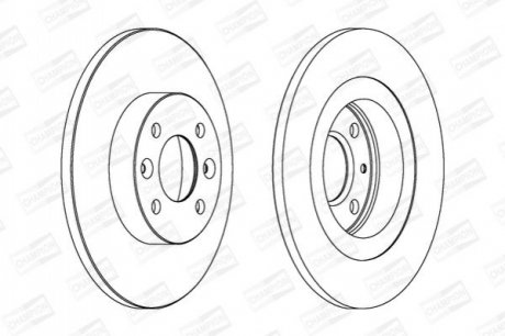 562293CH CHAMPION Диск тормозной передний (кратно 2шт.) Renault Lodan I, II (07-)