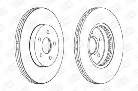 562180CH CHAMPION Диск тормозной передний (кратно 2шт.) Ford Mondeo III (00-07)