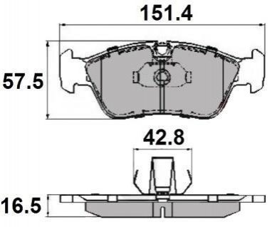 NP2050 NATIONAL Гальмівні колодки перед. BMW 3 (E36/E46) 90-09 (ATE)