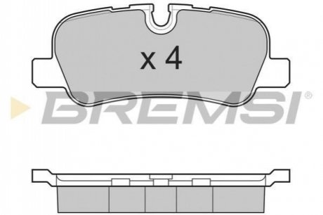 BP3207 BREMSI Гальмівні колодки зад. Range Rover 02-13 (TRW)