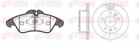 8578.01 REMSA Комплект: 2 диска+ 4 колодки гальмівних