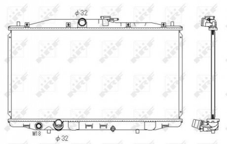 53392 NRF Радиатор охлаждения двигателя