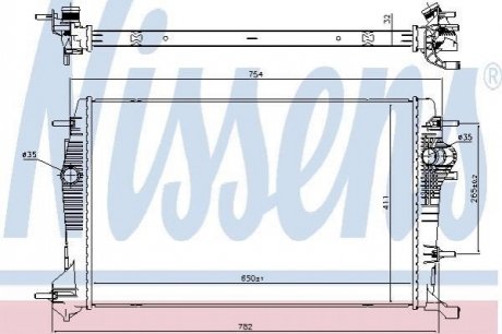 637648 NISSENS Радіатор охолоджування