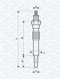 062900092304 MAGNETI MARELLI Свічка розжарювання