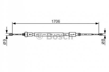 1 987 482 316 BOSCH Трос ручного гальма