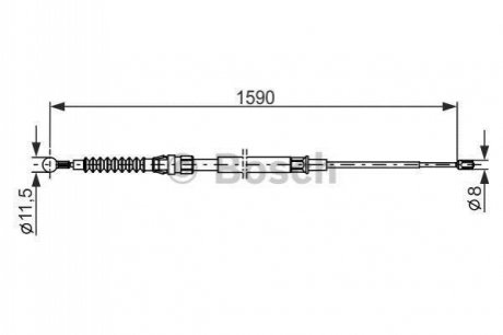 1 987 482 265 BOSCH Трос ручного гальма