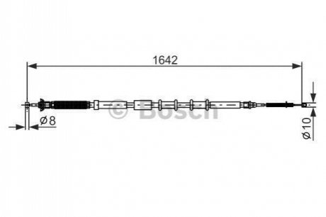 1 987 477 974 BOSCH Трос ручного гальма