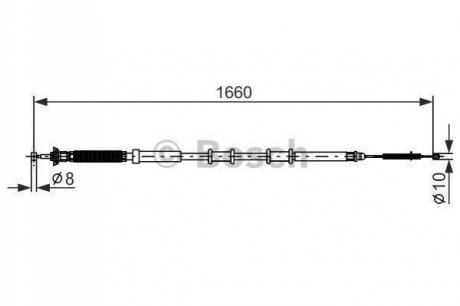 1 987 477 973 BOSCH Трос ручного гальма