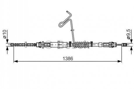 1 987 477 185 BOSCH Трос ручного гальма