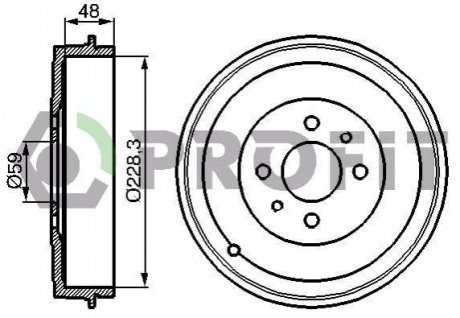 5020-0017 PROFIT Барабан гальмівний