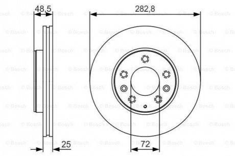 0986479S60 BOSCH Диск гальмівний