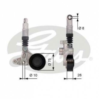 T39099 Gates Натягувач поліклинового ременя AUDI A4 B7