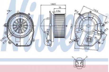 87030 NISSENS Вентилятор салону