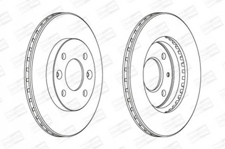 561336CH CHAMPION Диск тормозной передний (кратно 2шт.) Renault Kangoo (97-03), Megane I (95-04),