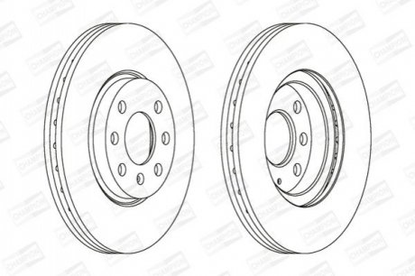 562196CH CHAMPION Диск тормозной передний (кратно 2шт.) Opel Combo/MPV 01 - Corsa C (X01) (00-09),