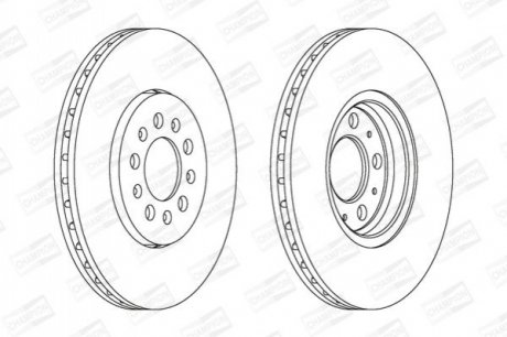 562041CH CHAMPION Диск тормозной передний (кратно 2шт.) Audi A1 (11-18)/Skoda Fabia I, II (06-14)