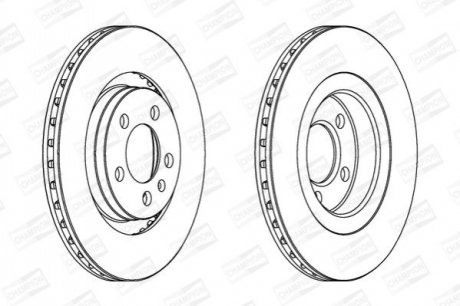 562039CH CHAMPION Диск тормозной передний (кратно 2шт.) Audi A3 (96-06)/VW Golf IV (97-08)