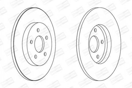 562193CH CHAMPION Диск тормозной задний (кратно 2шт.) Ford MondeoMONDEO III (00-07)