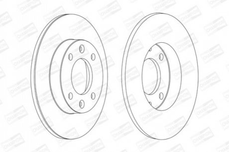 562130CH CHAMPION Диск гальмівний задній (кратно 2) Citroen Berlingo (96-11) (562130CH) CHAMPION