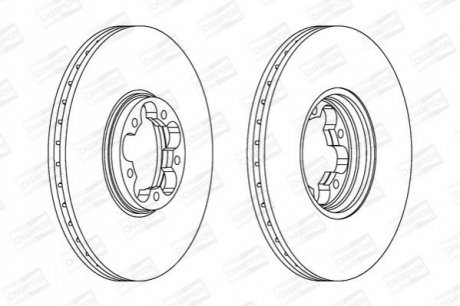 562140CH CHAMPION Диск тормозной передний (кратно 2шт.) Ford Transit (00-06)