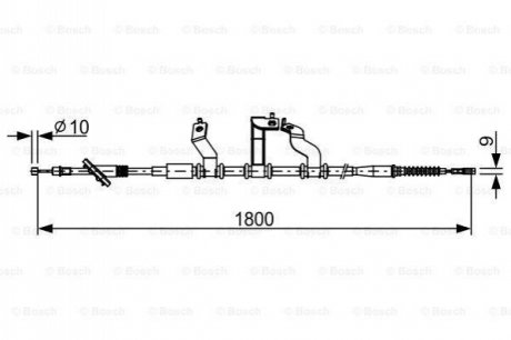 1987482530 BOSCH Трос зупиночних гальм