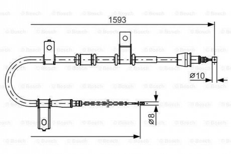 1987482224 BOSCH Трос зупиночних гальм