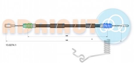 13.0274.1 ADRIAUTO Трос ручного гальма