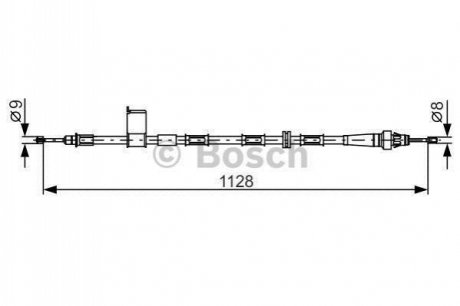 1 987 482 363 BOSCH ТРОС ГАЛЬМIВНИЙ ПРАВИЙ