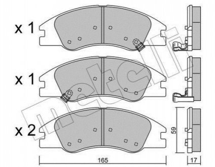 22-0630-0 Metelli Комплект гальмівних колодок (дискових)