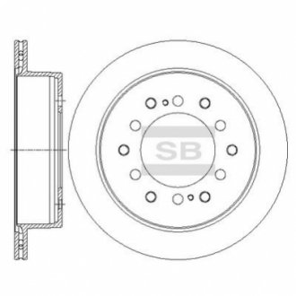 SD4039 Hi-Q (SANGSIN) Гальмівний диск задній