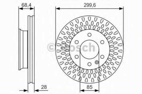 0 986 479 R78 BOSCH ДИСК ГАЛЬМIВНИЙ ПЕРЕДНIЙ PREMIUM2