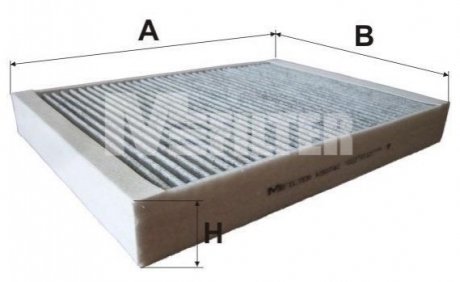 K 9074C M-FILTER Фильтр салону Citroen C5/C6/Peug 407 08- (вугільний)