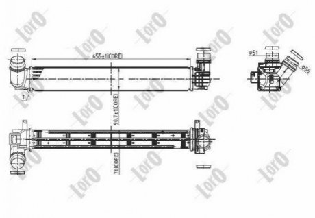 042-018-0004 DEPO Радіатор інтеркулера MEGANE III (08-) 1.5 dCi