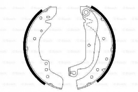 0 986 487 547 BOSCH Колодки гальмівні барабанні