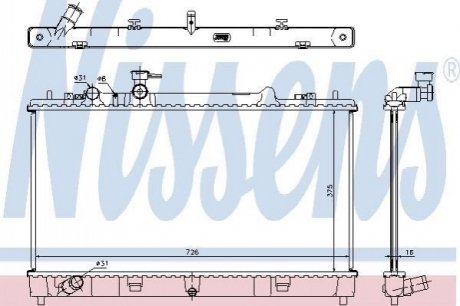 68507 NISSENS Радиатор охолоджування