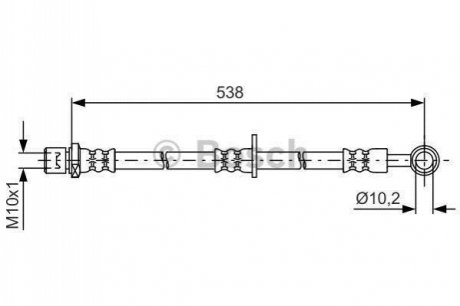 1 987 481 606 BOSCH Шланг гальмівний
