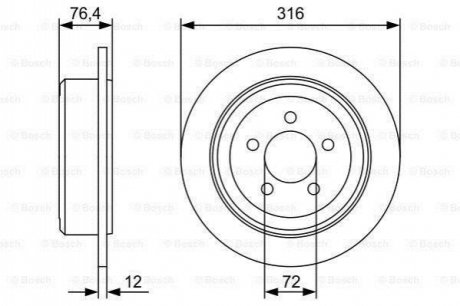 0 986 479 W22 BOSCH Диск гальмівний