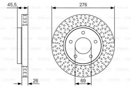 0 986 479 U40 BOSCH Диск гальмівний