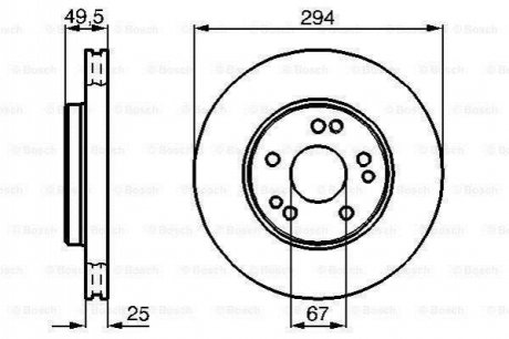 0 986 478 428 BOSCH Диск гальмівний