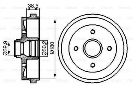 0 986 477 002 BOSCH Барабан гальмівний