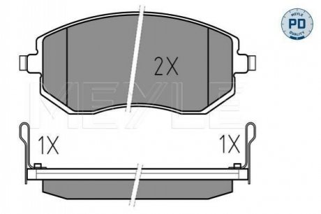 025 238 6517/PD MEYLE Комплект гальмівних колодок