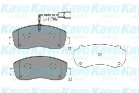 KBP-6616 KAVO Комплект гальмівних колодок