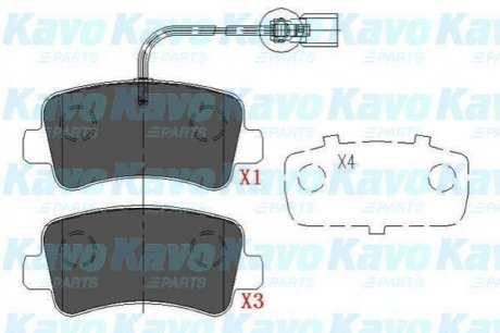 KBP-6590 KAVO Комплект гальмівних колодок