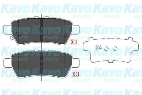 KBP-6575 KAVO Комплект гальмівних колодок