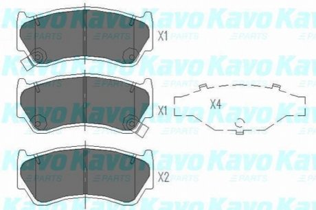 KBP-6508 KAVO Комплект гальмівних колодок