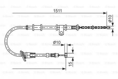 1 987 477 677 BOSCH Трос ручного гальма