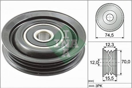532 0786 10 INA Ролик натяжний ремня генератора
