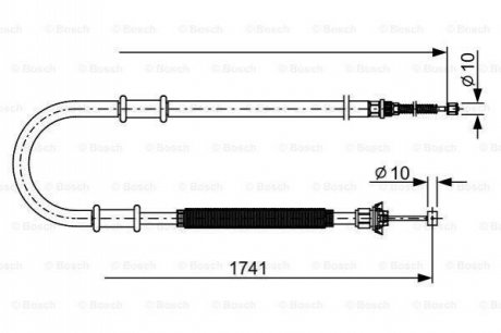 1 987 482 599 BOSCH Трос стояночного тормоза