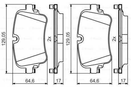 0986495426 BOSCH Колодки гальмівні дискові